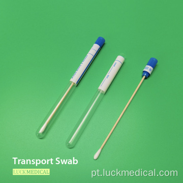 Transporte Swab Wooden Stick Cotton Tip FDA